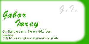 gabor imrey business card